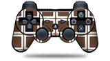 Squared Chocolate Brown - Decal Style Skin fits Sony PS3 Controller (CONTROLLER NOT INCLUDED)