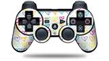 Kearas Hearts White - Decal Style Skin fits Sony PS3 Controller (CONTROLLER NOT INCLUDED)
