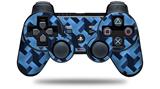 Retro Houndstooth Blue - Decal Style Skin fits Sony PS3 Controller (CONTROLLER NOT INCLUDED)