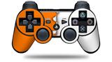 Ripped Colors Orange White - Decal Style Skin fits Sony PS3 Controller (CONTROLLER NOT INCLUDED)