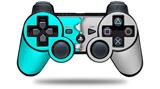 Ripped Colors Neon Teal Gray - Decal Style Skin fits Sony PS3 Controller (CONTROLLER NOT INCLUDED)