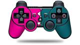 Ripped Colors Hot Pink Seafoam Green - Decal Style Skin fits Sony PS3 Controller (CONTROLLER NOT INCLUDED)