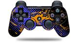 Halftone Splatter Orange Blue - Decal Style Skin fits Sony PS3 Controller (CONTROLLER NOT INCLUDED)