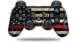 Painted Faded and Cracked Red Line USA American Flag - Decal Style Skin fits Sony PS3 Controller (CONTROLLER NOT INCLUDED)