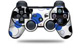 Lots of Dots Blue on White - Decal Style Skin fits Sony PS3 Controller (CONTROLLER NOT INCLUDED)