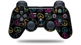 Kearas Peace Signs on Black - Decal Style Skin fits Sony PS3 Controller (CONTROLLER NOT INCLUDED)