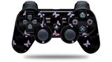 Pastel Butterflies Purple on Black - Decal Style Skin fits Sony PS3 Controller (CONTROLLER NOT INCLUDED)