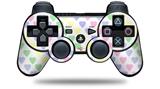 Pastel Hearts on White - Decal Style Skin fits Sony PS3 Controller (CONTROLLER NOT INCLUDED)