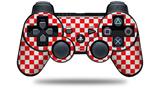 Checkered Canvas Red and White - Decal Style Skin fits Sony PS3 Controller (CONTROLLER NOT INCLUDED)