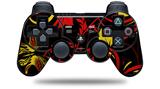 Twisted Garden Red and Yellow - Decal Style Skin fits Sony PS3 Controller (CONTROLLER NOT INCLUDED)