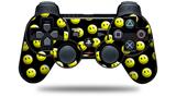 Smileys on Black - Decal Style Skin fits Sony PS3 Controller (CONTROLLER NOT INCLUDED)