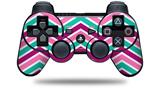 Zig Zag Teal Pink Purple - Decal Style Skin fits Sony PS3 Controller (CONTROLLER NOT INCLUDED)