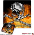 Sony PS3 Slim Skin - Chrome Skull on Fire