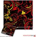 Sony PS3 Slim Skin - Twisted Garden REd and Yellow
