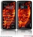 LG enV2 Skin Flaming Fire Skull Orange