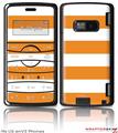 LG enV2 Skin - Kearas Psycho Stripes Orange and White