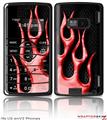 LG enV2 Skin - Metal Flames Red