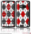LG enV2 Skin - Argyle Red and Gray