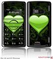 LG enV2 Skin - Glass Heart Grunge Green