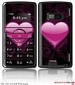LG enV2 Skin - Glass Heart Grunge Hot Pink