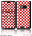 LG enV2 Skin - Checkered Canvas Red and White