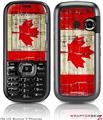 LG Rumor 2 Skin Painted Faded and Cracked Canadian Canada Flag