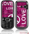 LG Rumor 2 Skin - Love and Peace Hot Pink