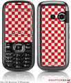 LG Rumor 2 Skin - Checkered Canvas Red and White