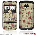HTC Droid Eris Skin Flowers and Berries Red