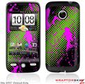 HTC Droid Eris Skin Halftone Splatter Hot Pink Green