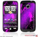 HTC Droid Eris Skin Halftone Splatter Hot Pink Purple