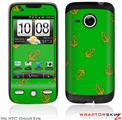HTC Droid Eris Skin Anchors Away Green