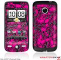 HTC Droid Eris Skin Scattered Skulls Hot Pink