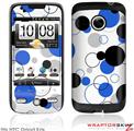 HTC Droid Eris Skin - Lots of Dots Blue on White