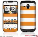 HTC Droid Eris Skin - Kearas Psycho Stripes Orange and White