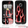 HTC Droid Eris Skin - Metal Flames Red