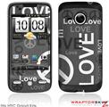 HTC Droid Eris Skin - Love and Peace Gray