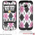 HTC Droid Eris Skin - Argyle Pink and Gray