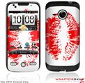 HTC Droid Eris Skin - Big Kiss Red on White