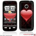 HTC Droid Eris Skin - Glass Heart Grunge Red
