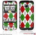 HTC Droid Eris Skin - Argyle Red and Green