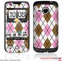 HTC Droid Eris Skin - Argyle Pink and Brown