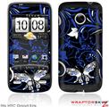 HTC Droid Eris Skin - Twisted Garden Blue and White