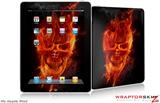 iPad Skin Flaming Fire Skull Orange