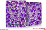 iPad Skin Scattered Skulls Purple