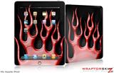 iPad Skin - Metal Flames Red