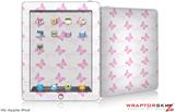 iPad Skin - Pastel Butterflies Pink on White