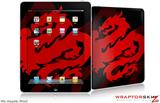 iPad Skin - Oriental Dragon Red on Black