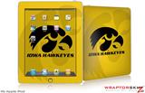 iPad Skin - Iowa Hawkeyes Tigerhawk Black on Gold