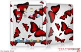 iPad Skin - Butterflies Red